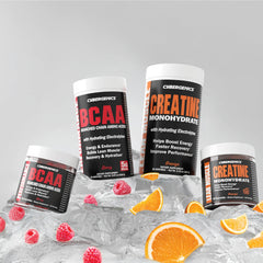 Active lifestyle scene with gummies and gym equipment