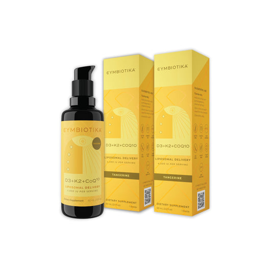Cymbiotika Vitamin D3 + K2 + CoQ10 Liquid bottle – Tangerine flavor
