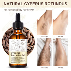 Cyperus Rotundus Oil packaging highlights natural ingredients and travel-friendly size.