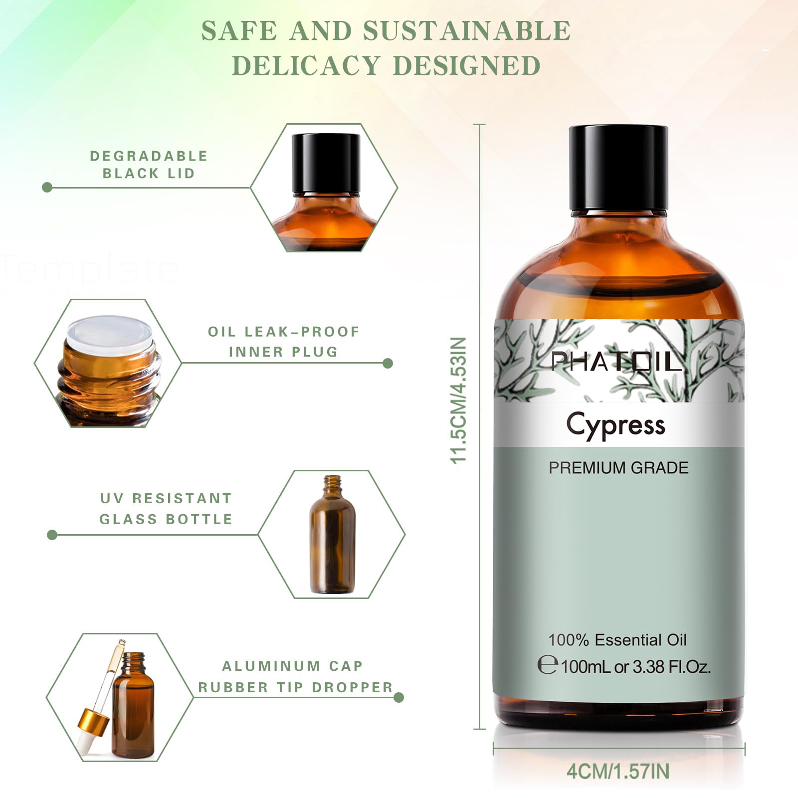 DIY candle with Cypress essential oil fragrance