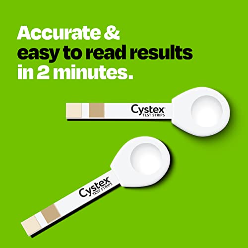 Color chart comparison for Cystex UTI test strips