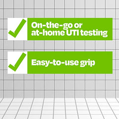 Leukocytes and nitrite indicators on a UTI test strip
