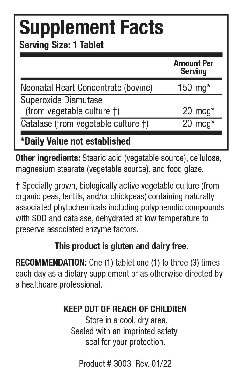 Cytozyme-H tablets (60 count) close-up