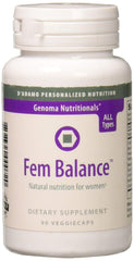 D'Adamo Fembalance bottle with 90 count pills
