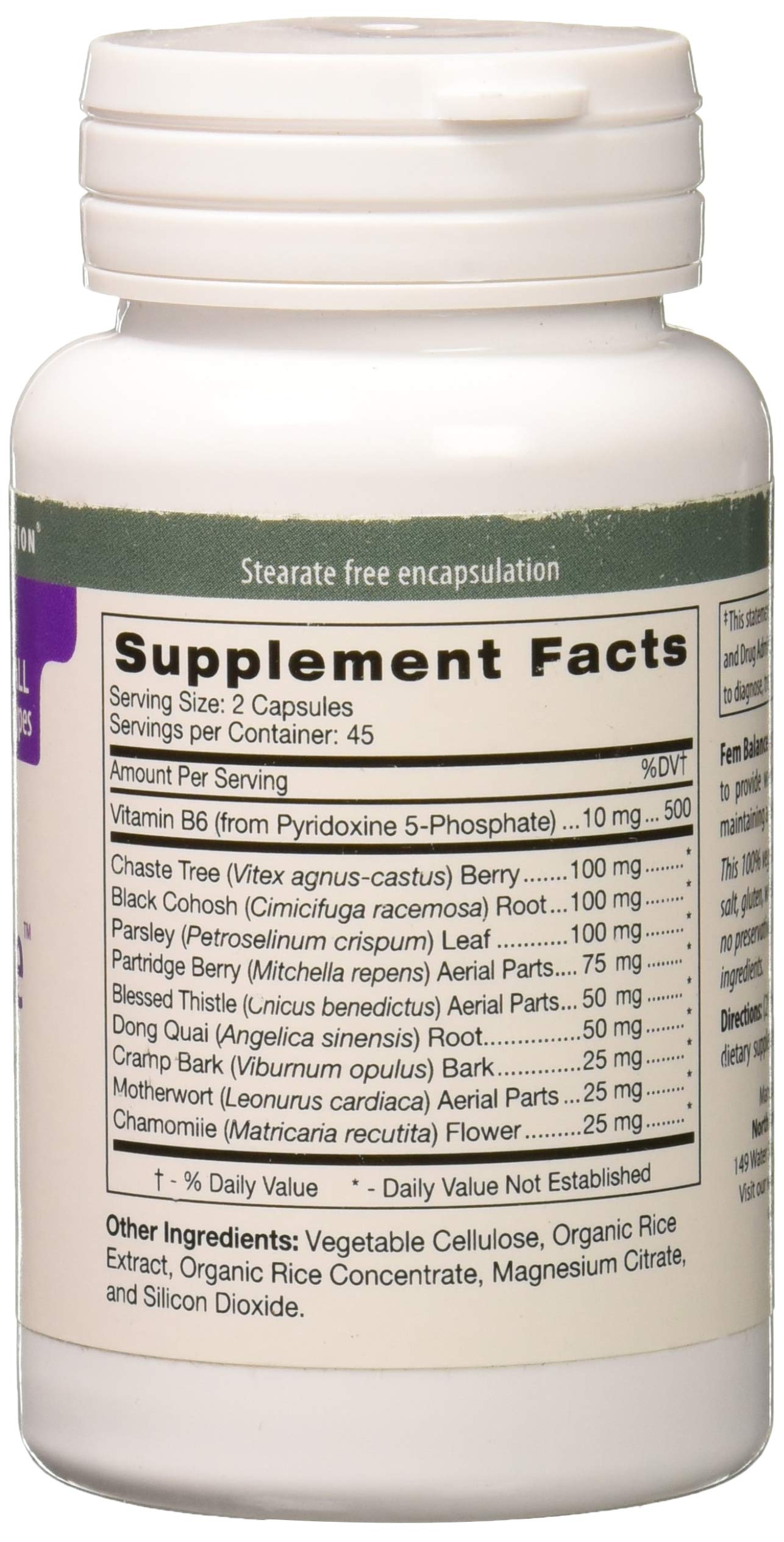 D'Adamo Fembalance supplements and packaging