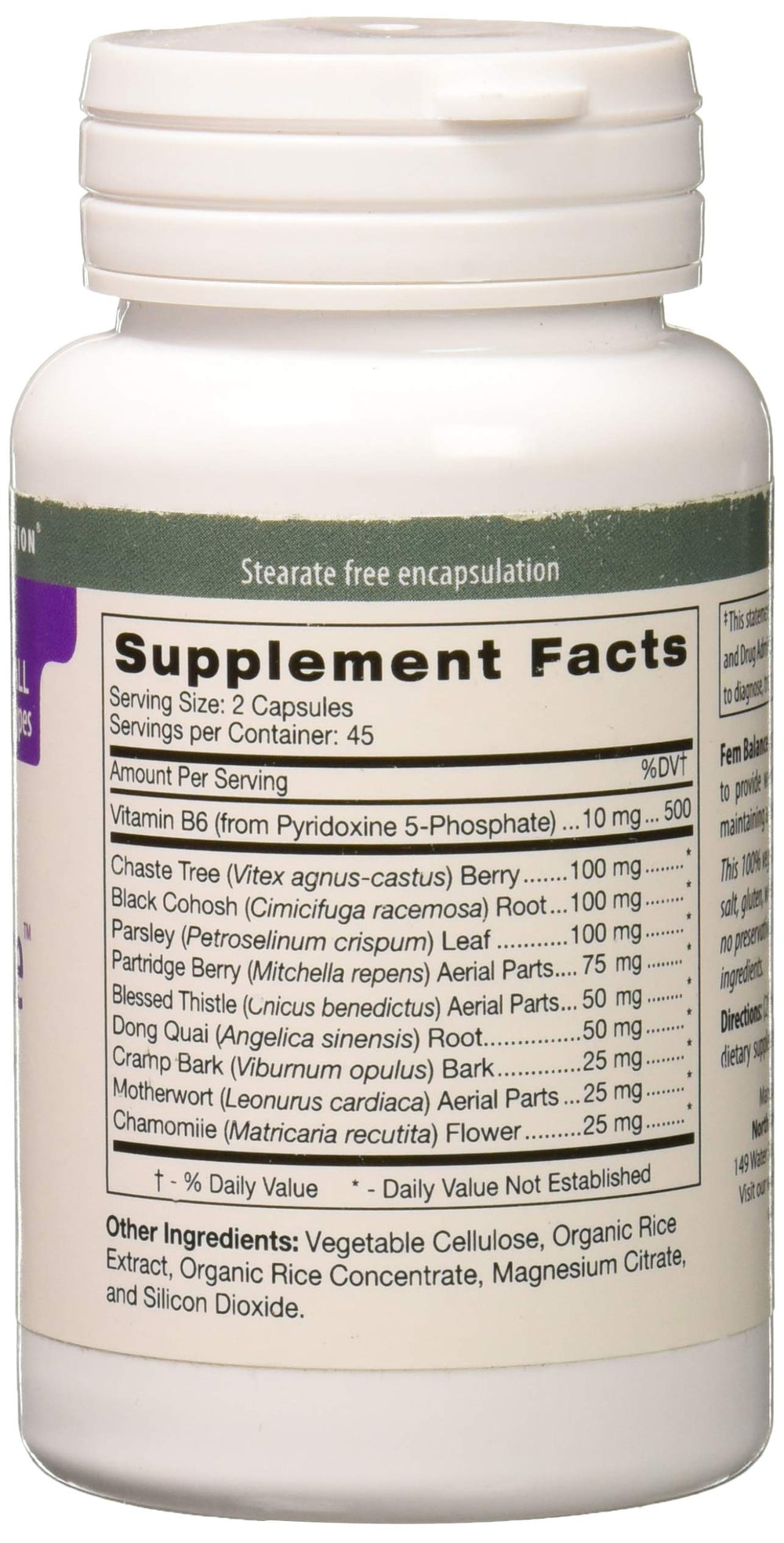 D'Adamo Fembalance supplements and packaging