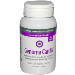 D'Adamo Genoma Cardia 60 Vcaps supplement bottle for cardiovascular support