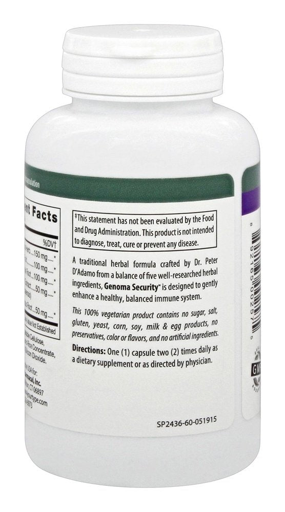 D'Adamo Genoma Security packaging and capsules