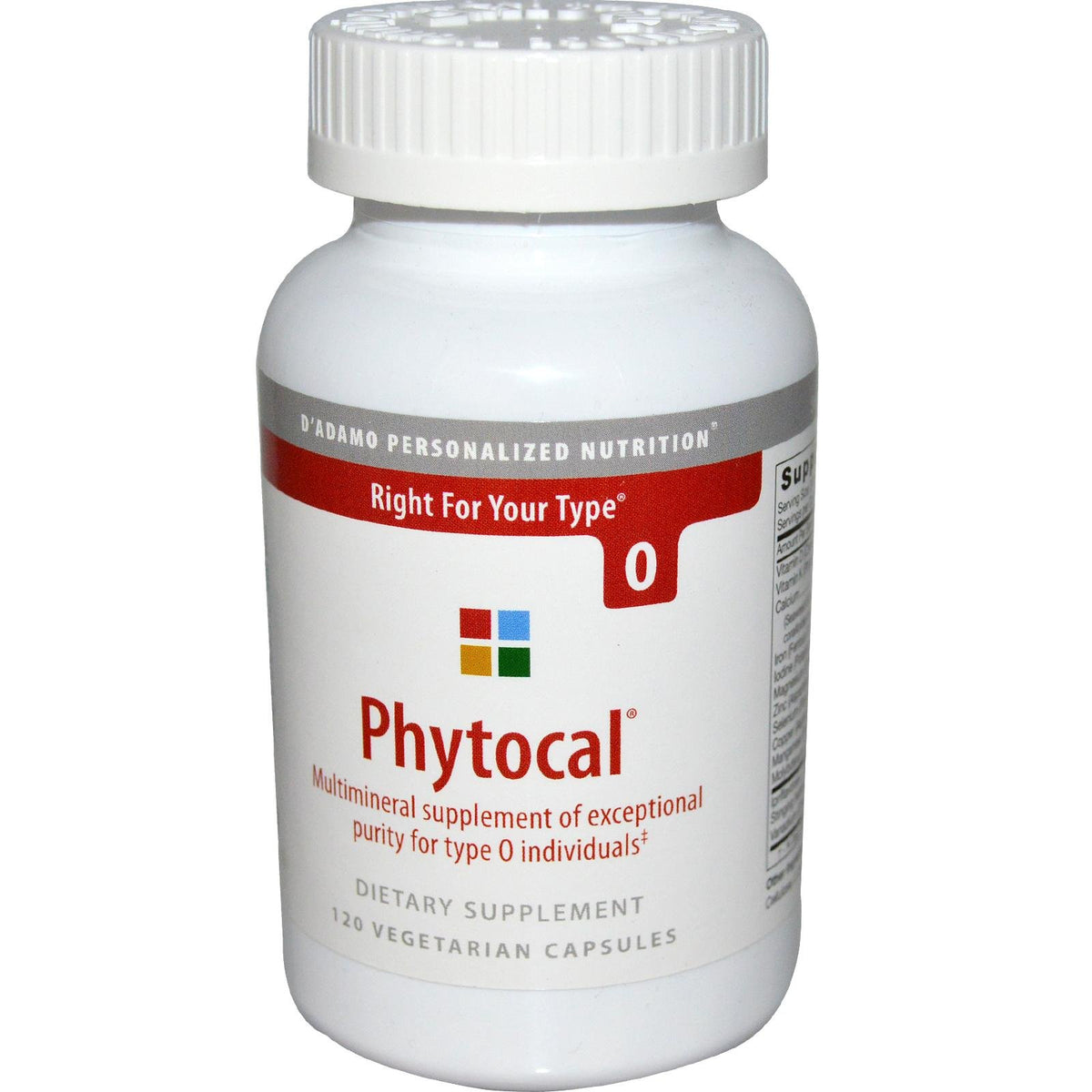 D'Adamo Phytocal O 120vcaps bottle