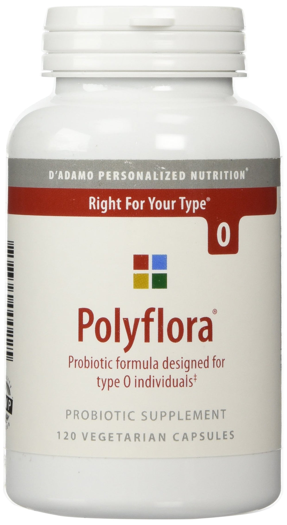 D'Adamo Polyflora O bottle label and bottle