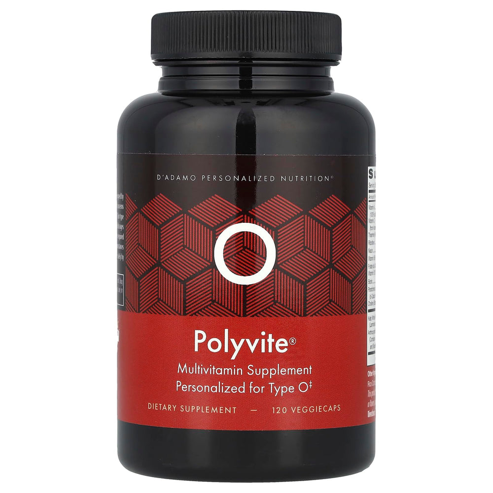 D'Adamo Polyvite O 120 VCaps bottle - front view