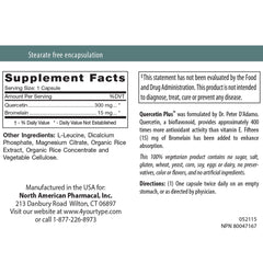 Nutritional facts for Quercetin Plus 90 vcaps