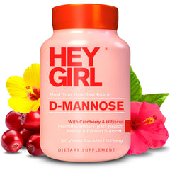 D Mannose Capsules bottle front label