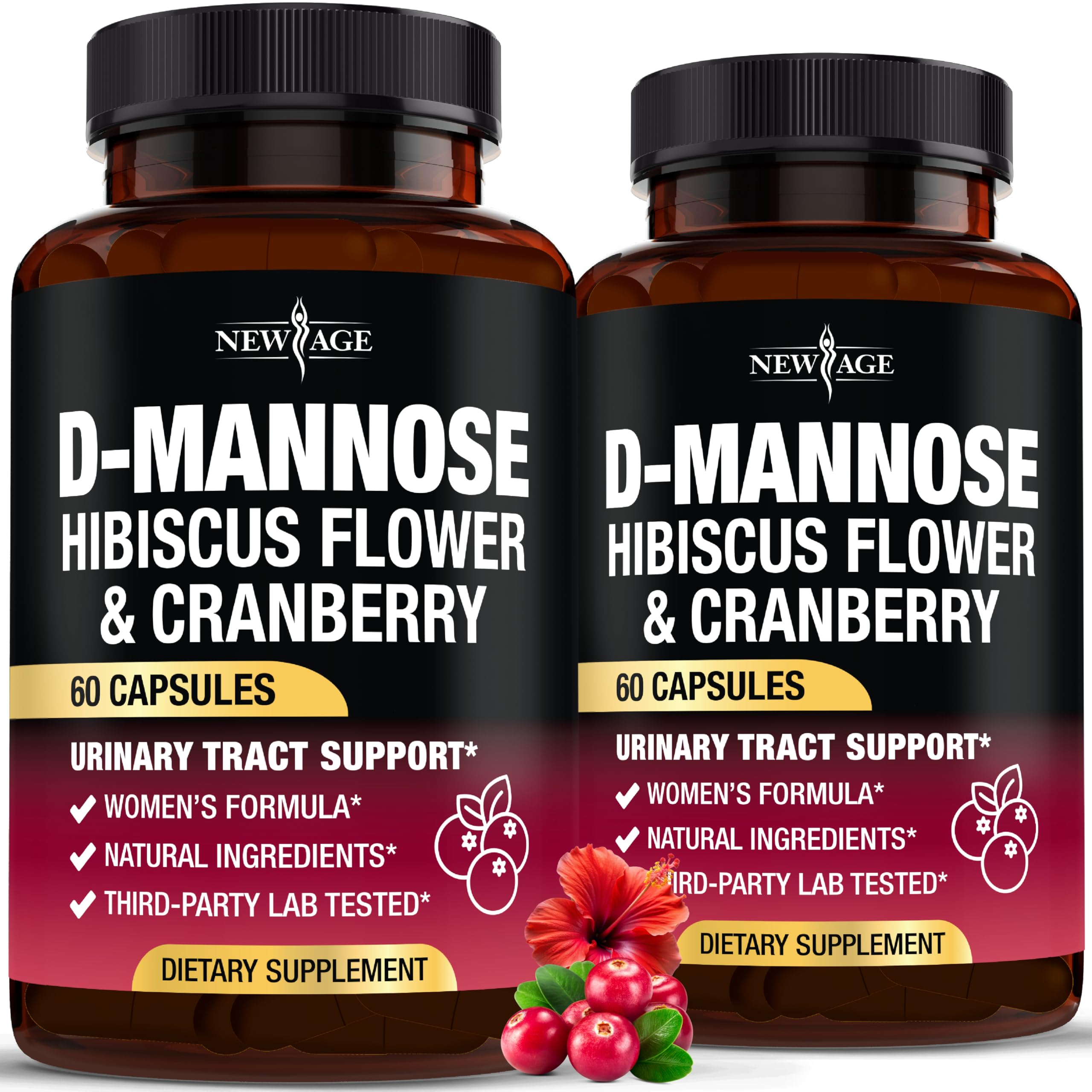 D-Mannose with Cranberry & Hibiscus bottle with 120 capsules