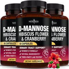 D-Mannose with Cranberry & Hibiscus bottle front