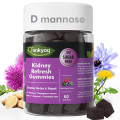 Bottle of D-Mannose Gummies for Women with 60-count label
