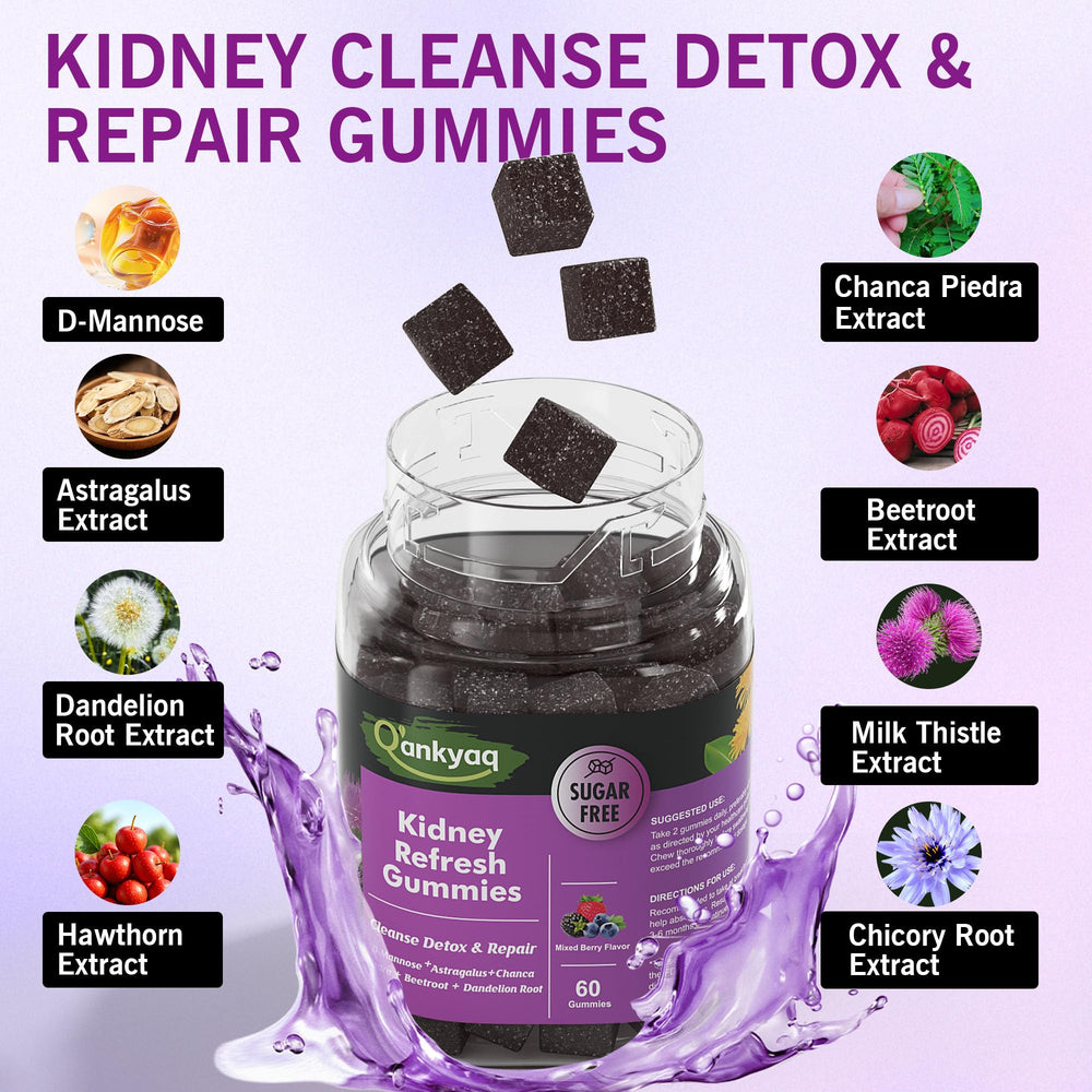 Kidney cleanse formula packaging with natural herbs