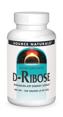 Container of Source Naturals D-Ribose 100 g powder