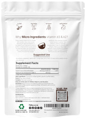 2-in-1 Vitamin D3 + K2 softgels with coconut oil carrier