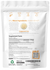 Close-up of D3 5000 IU and K2 100 mcg softgels