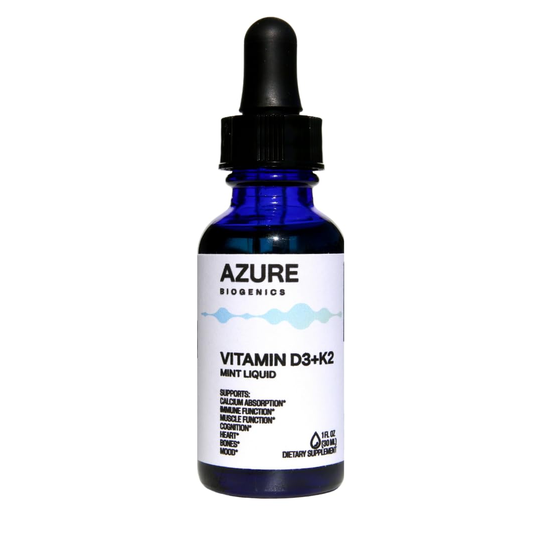 Azure Biogenics D3+K2 Liquid Mint Drops bottle
