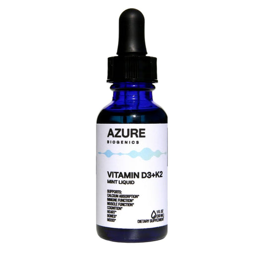 Azure Biogenics D3+K2 Liquid Mint Drops bottle