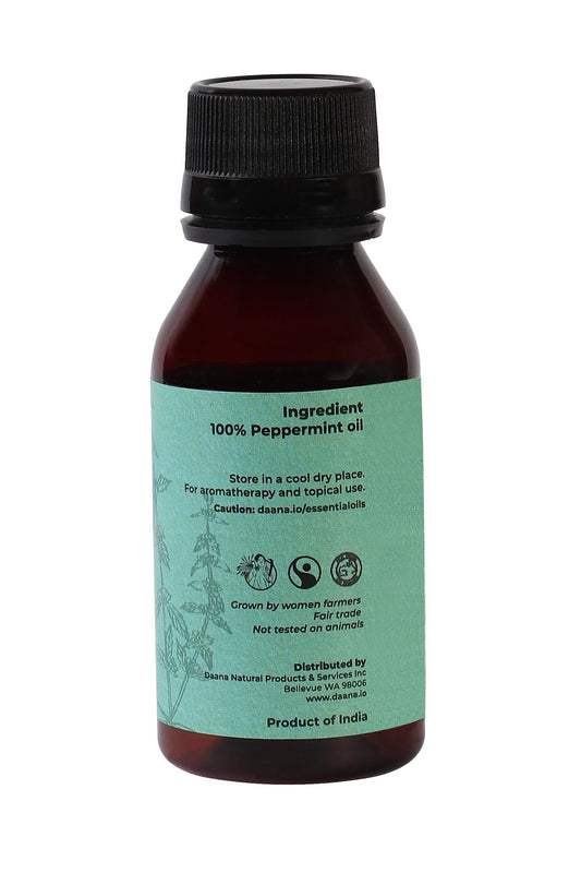 DAANA Peppermint Essential Oil diffuser setup for a refreshing, focused ambience