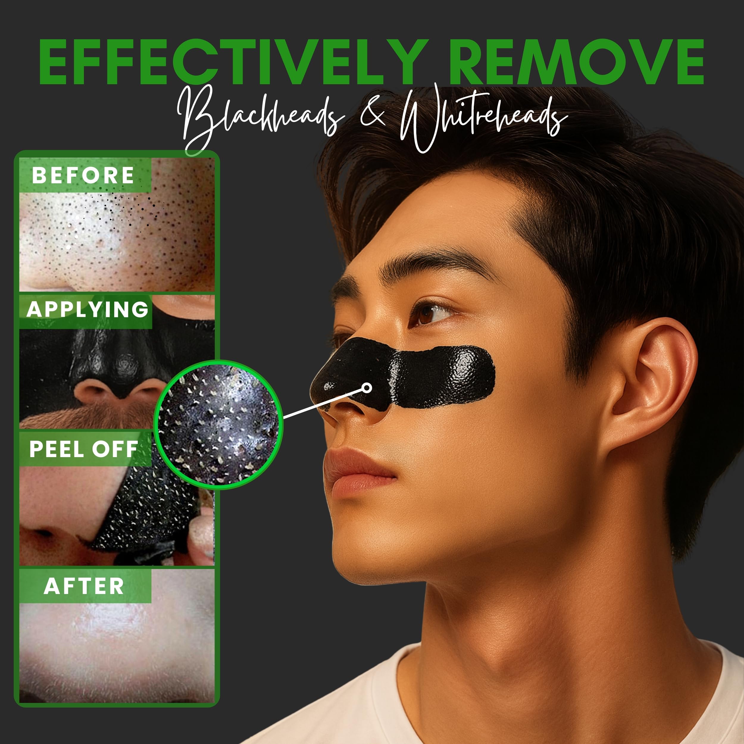DAAZZS Charcoal Peel-Off Mask, face focus for comprehensive pore purification