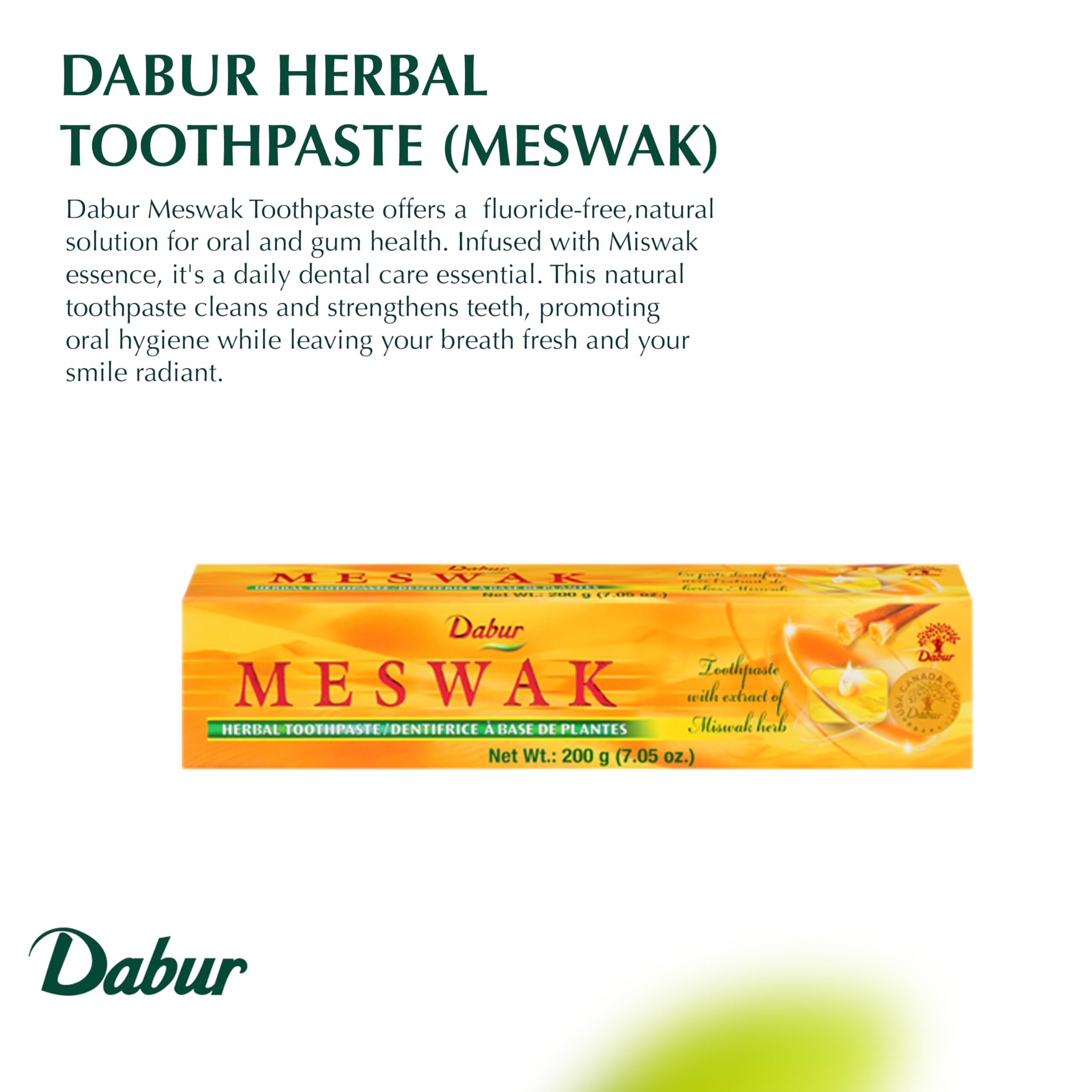 Close-up of Miswak-based toothpaste texture