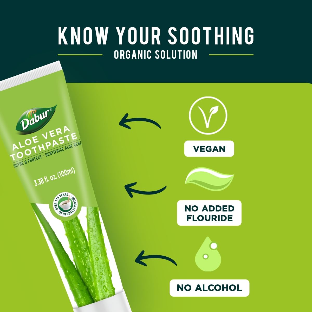Pack of 3 Dabur Herbal Toothpaste 100ml tubes