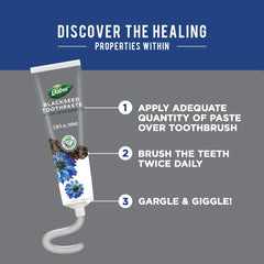 Product packaging and leaf imagery on Dabur Toothpaste box