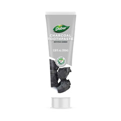 Packaging and tubes of Dabur Herbal Toothpaste with Charcoal 100ml (Pack of 3)