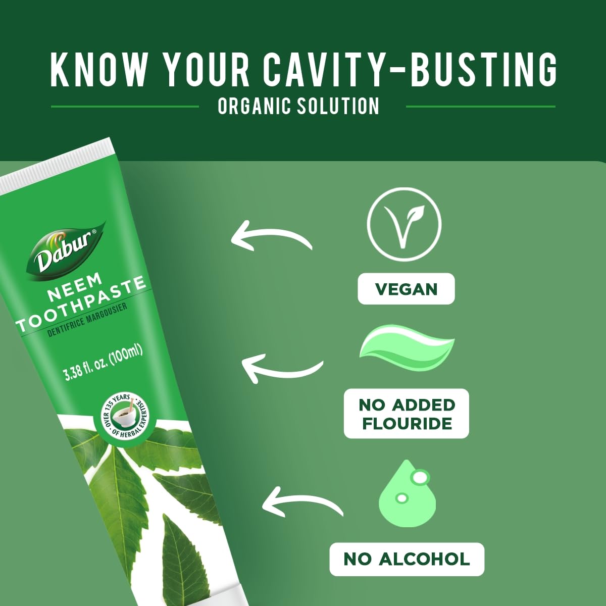 Dabur Herbal Toothpaste packaging and branding