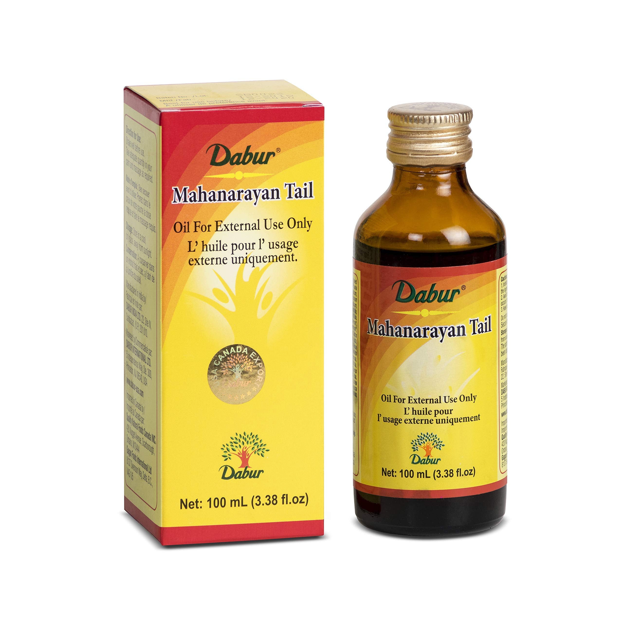 Dabur Mahanarayan Tail Massage Oil bottle, 100 ml