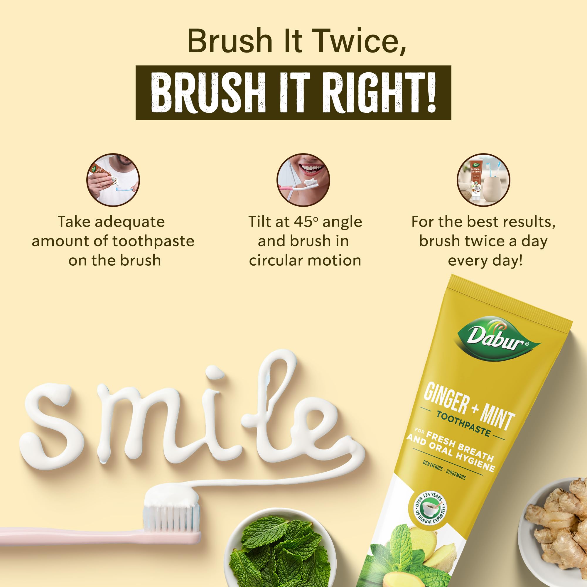 Mint freshness concept with toothpaste for revitalized breath
