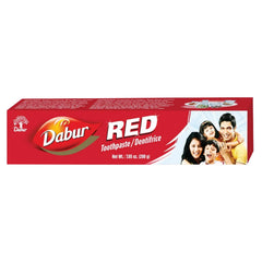 Front view of Dabur Red Toothpaste 200g packaging