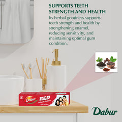 Close-up of toothpaste texture highlighting Ayurvedic ingredients