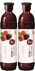 Daesang Chung Jung One Hong Cho Vital Plus Korean Black Raspberry 900ml 2-Pack bottle