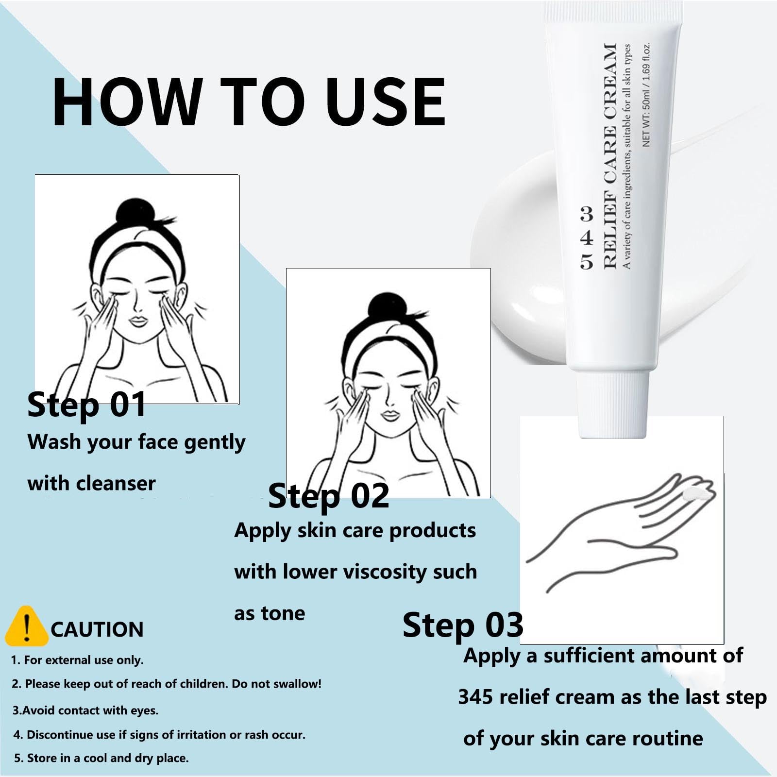 Non-greasy finish of Daeuwiutr 345 Relief Cream, breathable protection.