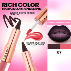 Daeuwiutr precise lip liner pencil creating clean edges for all-day wear.