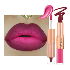 Daeuwiutr lip kit packaging featuring dual-ended liner and lipstick for effortless day-to-night looks.