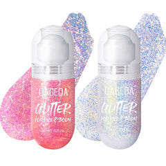 DAGEDA 2Colors roll-on bottle for quick, mess-free skin glitter.