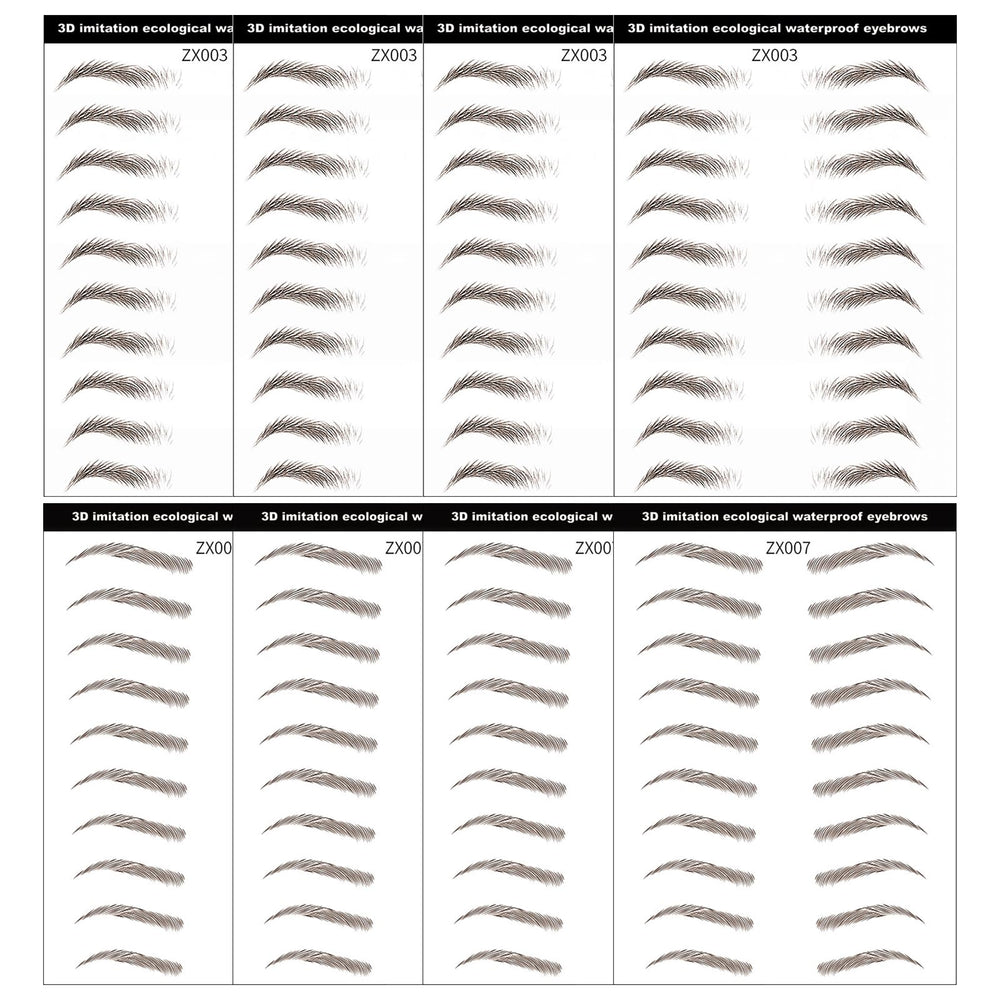 DAGEDA brown 4D eyebrow transfers box for easy, natural brows
