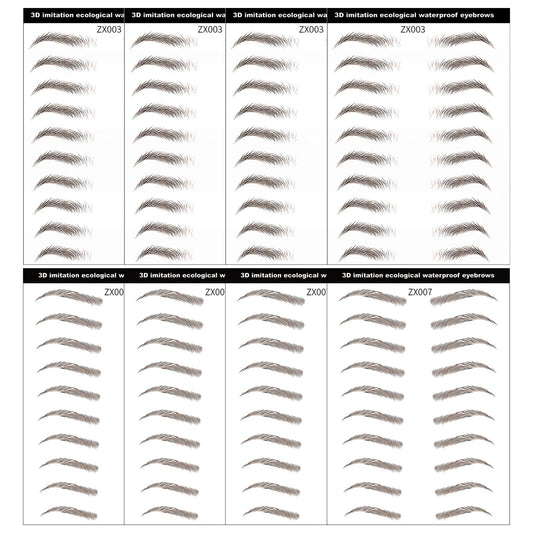 DAGEDA brown 4D eyebrow transfers box for easy, natural brows