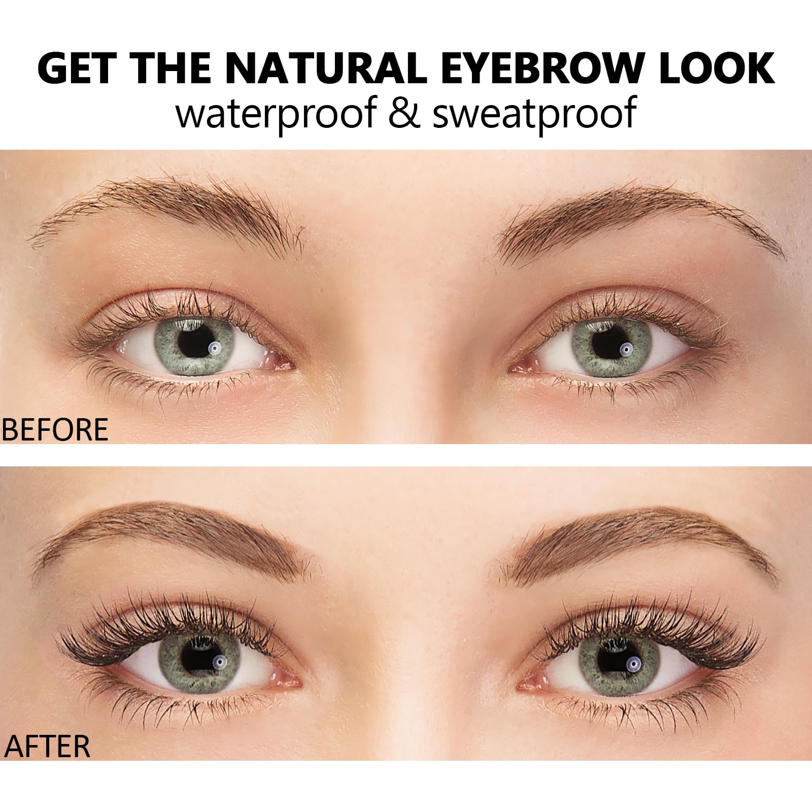 Detail of DAGEDA 4D sticker highlighting natural brow texture