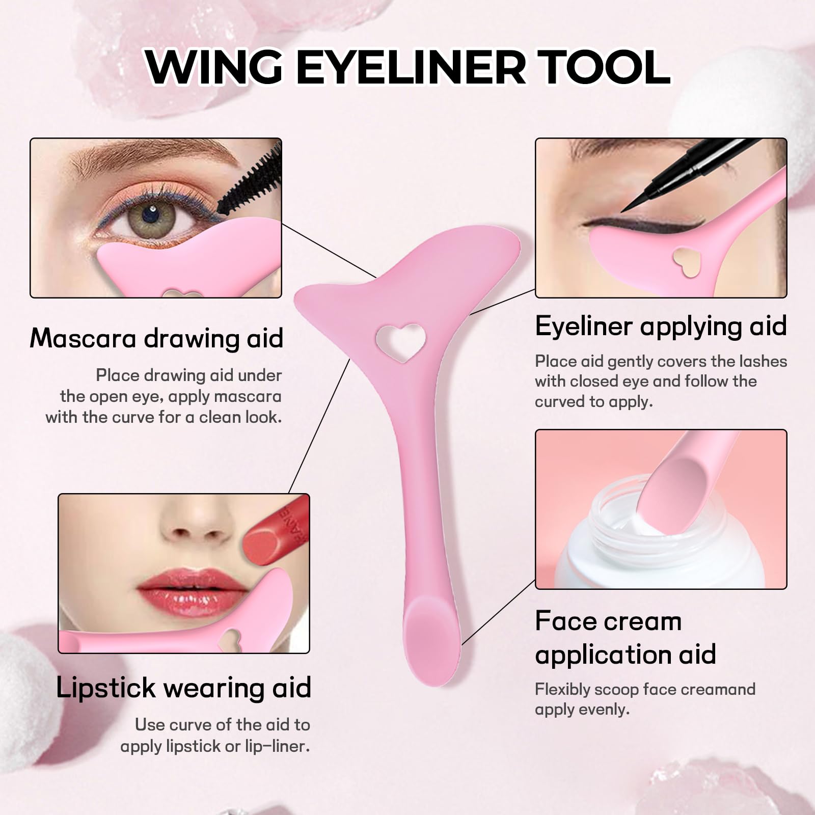 DAGEDA eyeliner aid ergonomic edge supports easy alignment of lids and lashes