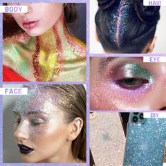 DAGEDA glitter detail for hair and face with versatile sparkle.