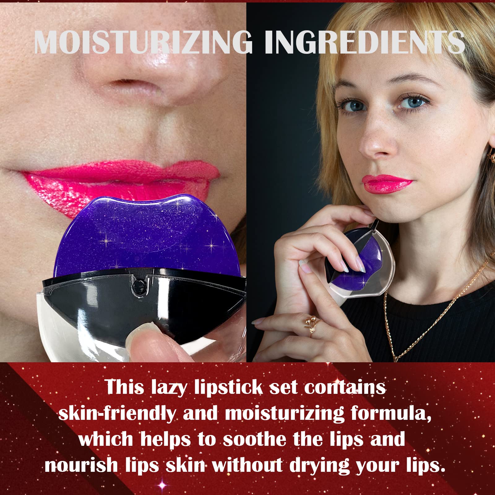 DAGEDA Lipstick color-changing feature shifts to pink or rose tones
