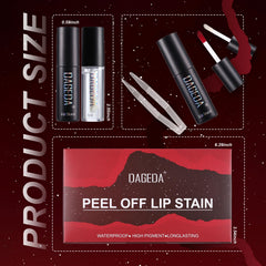 DAGEDA long-lasting lip color stays put with transfer-proof wear.