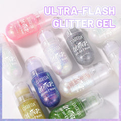 DAGEDA night-out rave glitter provides vibrant holographic shine.